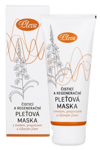 Čisticí a regenerační pleťová maska s medem, propolisem a růžovým jílem