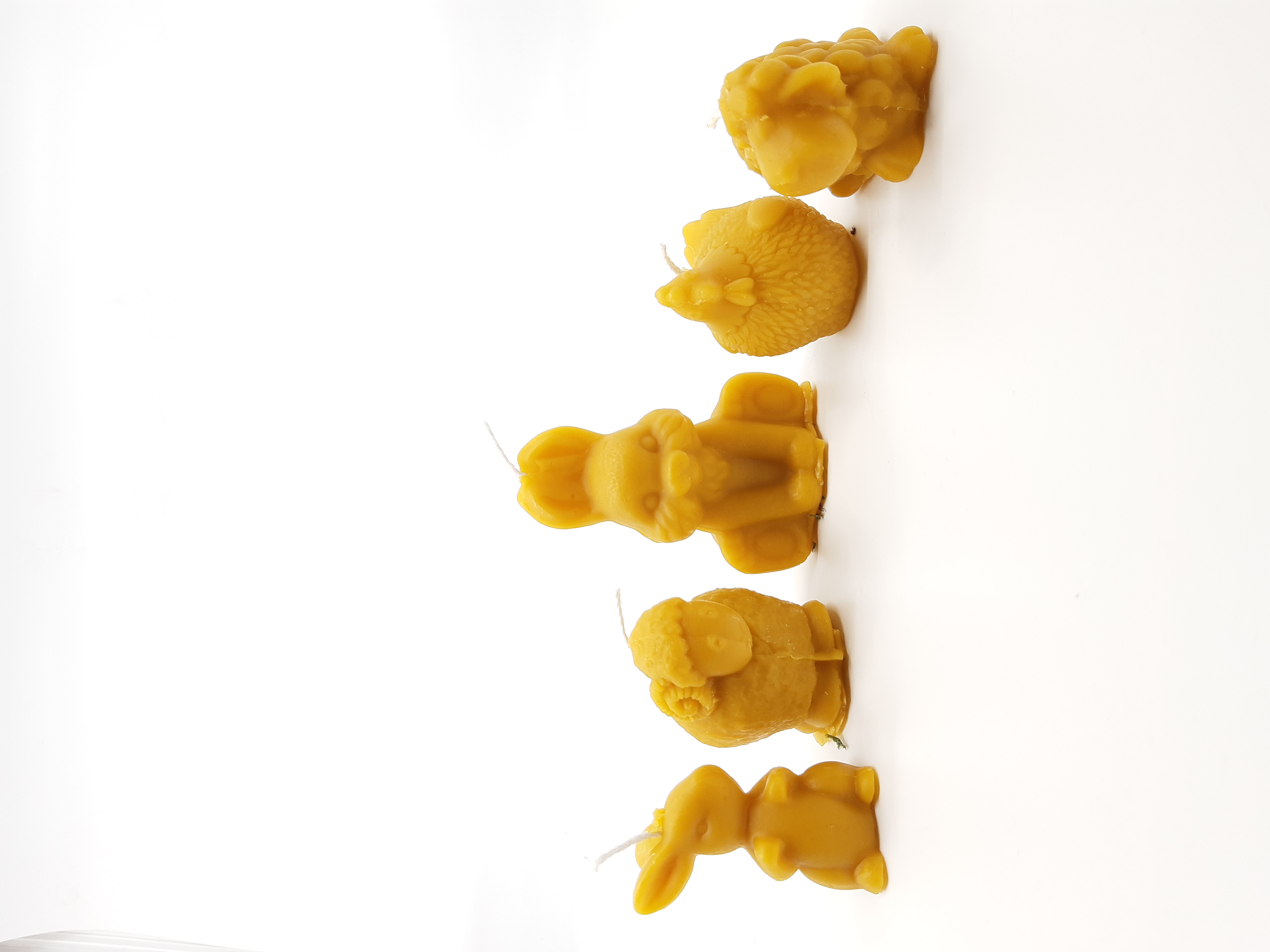 Velikonoční svíčky ze včelího vosku (5 ks)